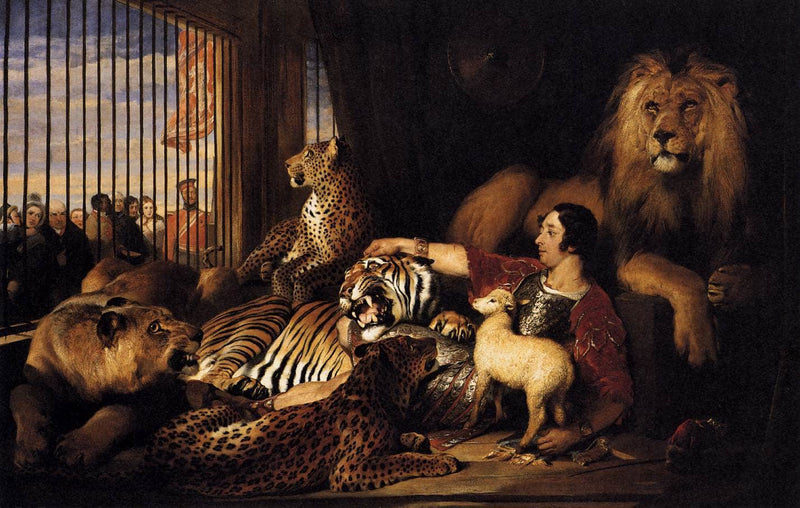 Isaac van Amburgh and his Animals by Edwin Henry Landseer — Oil Painting Reproduction