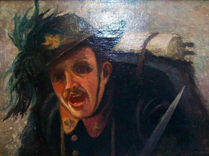 Italian Bersagliere by Michele Cammarano — Oil Painting Reproduction
