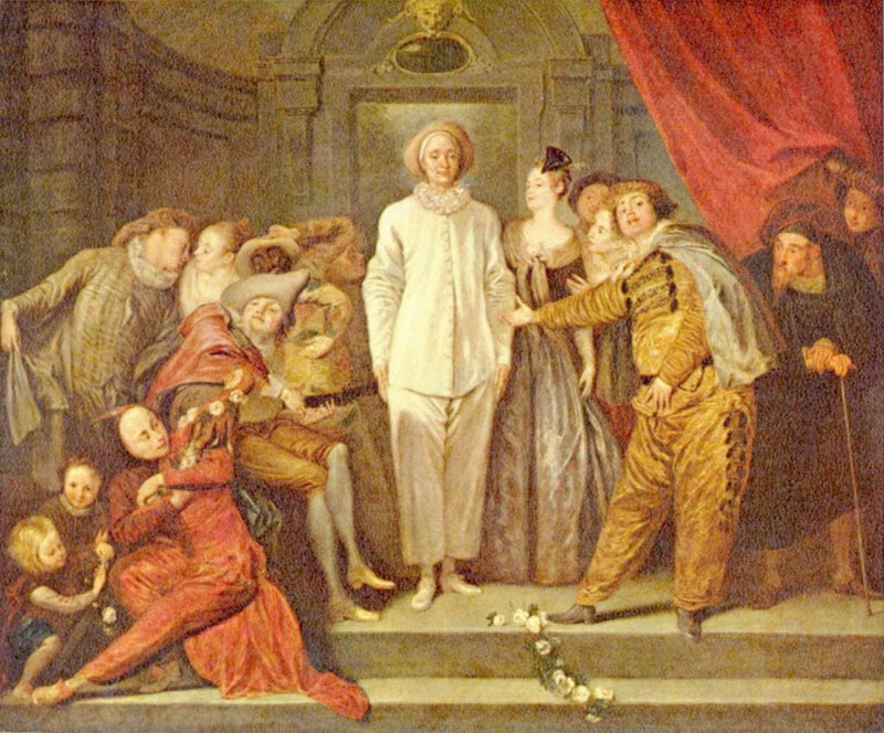 Italian Comedians by Antoine Watteau — Oil Painting Reproduction