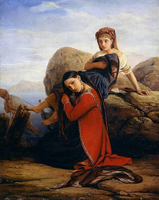 Italian Girls on the Beach by Louis Léopold Robert — Oil Painting Reproduction