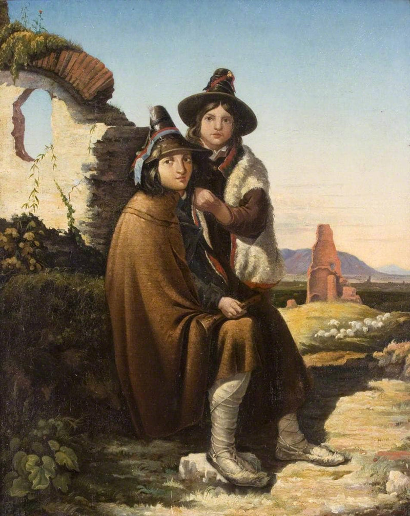 Italian Goatherds by Penry Williams — Oil Painting Reproduction