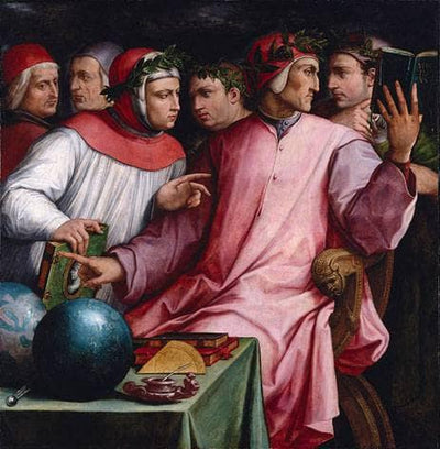 Italian Humanists (Six Tuscan Poets) in home office