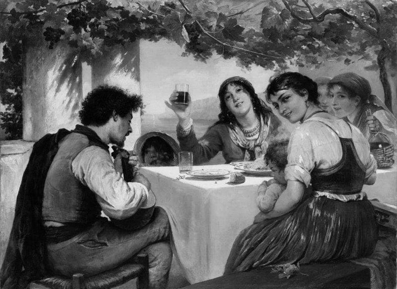 Italian Inn by Elisabeth Jerichau-Baumann — Oil Painting Reproduction