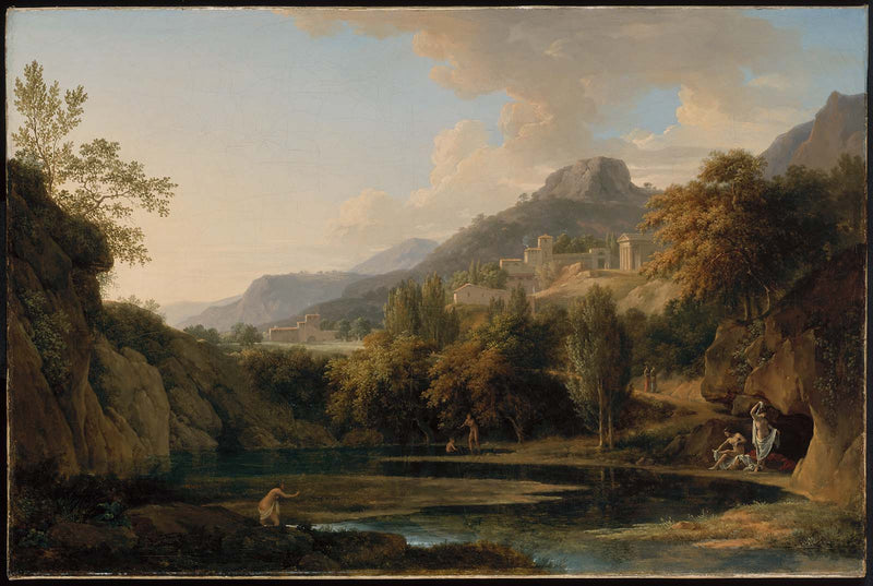 Italian Landscape with Bathers by Pierre-Henri de Valenciennes — Oil Painting Reproduction