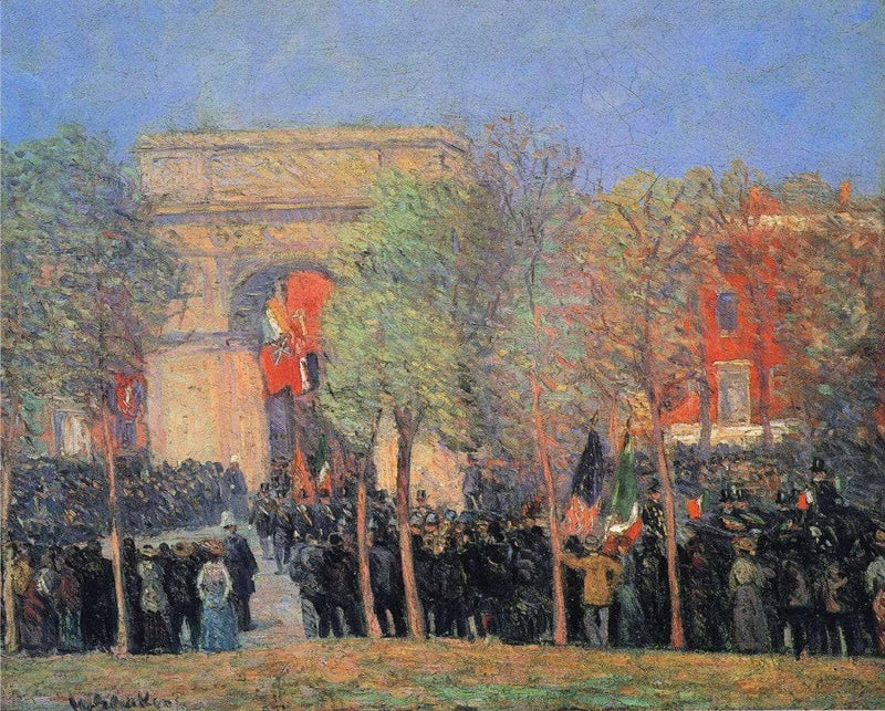 Italo-American Celebration, Washington Square by William James Glackens — Oil Painting Reproduction