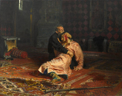 Ivan the Terrible and His Son Ivan on November 16, 1581 in home office