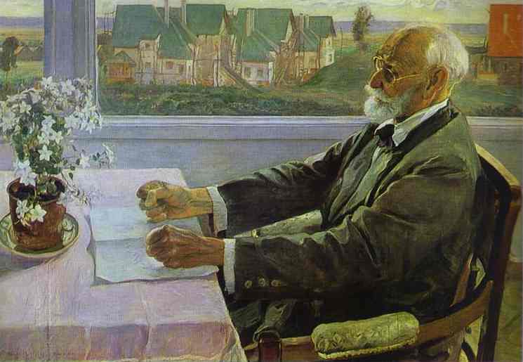 Ivan Petrovich Pavlov by Mikhail Nesterov — Oil Painting Reproduction