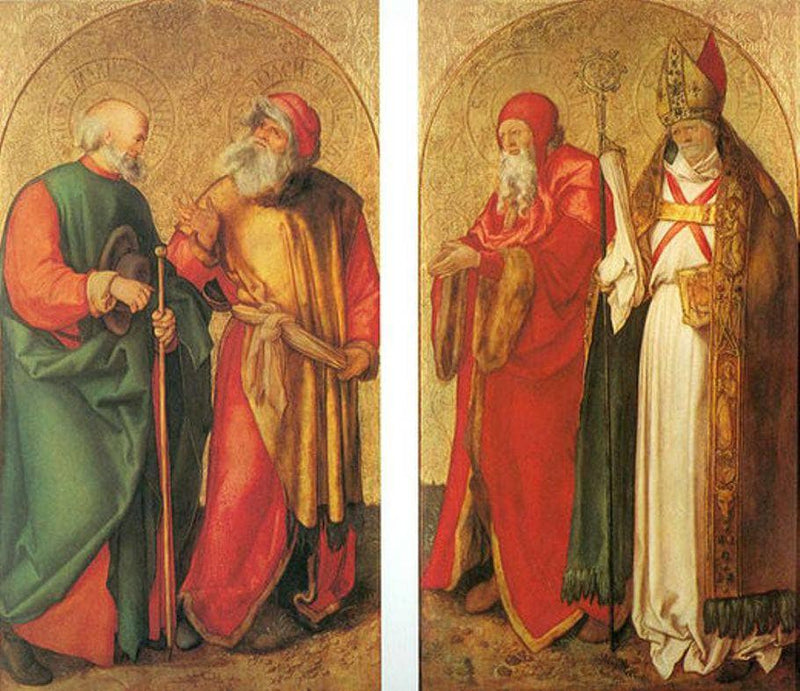 Jabach Altarpiece Piper and Drummer by Albrecht Durer — Oil Painting Reproduction