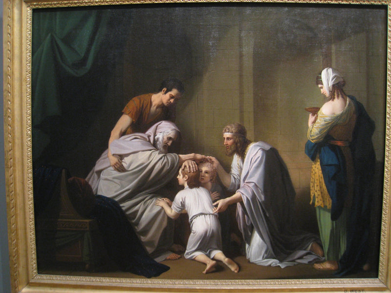 Jacob Blessing Ephraim and Manasseh by Benjamin West — Oil Painting Reproduction