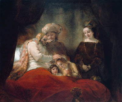 Jacob Blessing the Children of Joseph in entryway