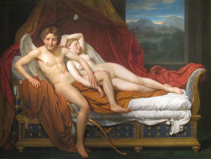 Cupid and Psyche by Jacques-Louis David — Oil Painting Reproduction