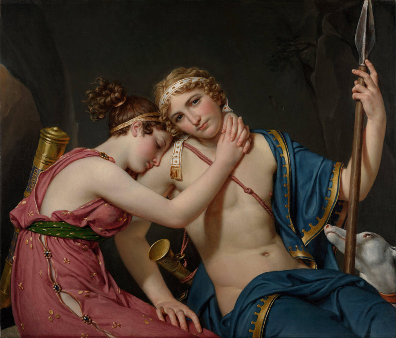 The Farewell of Telemachus and Eucharis by Jacques-Louis David — Oil Painting Reproduction