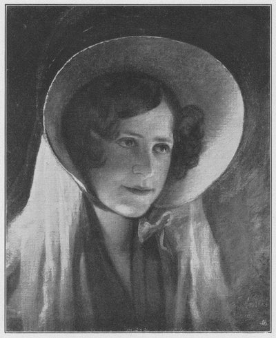 Portrait of the bride (Antonie Kaltenthaler) of the artist in living room