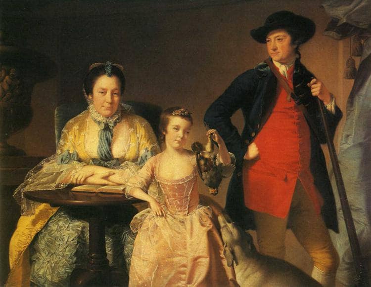 James and Mary Shuttleworth with One of Their Daughters by Joseph Wright — Oil Painting Reproduction