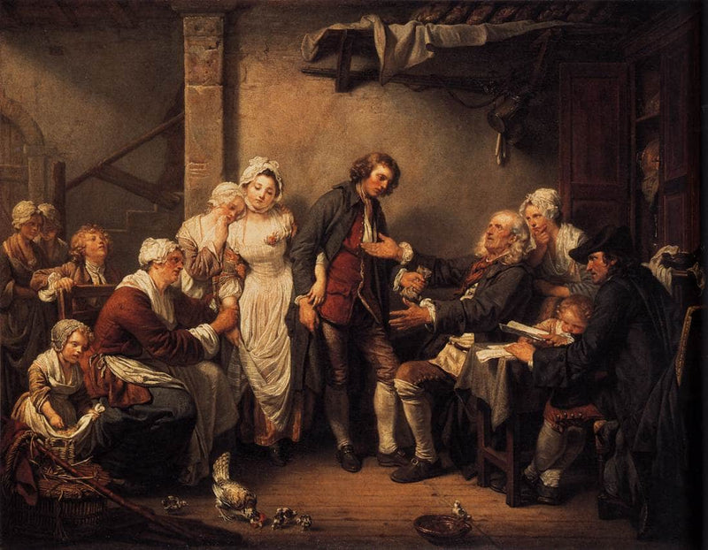 The Village Bride by Jean-Baptiste Greuze — Oil Painting Reproduction