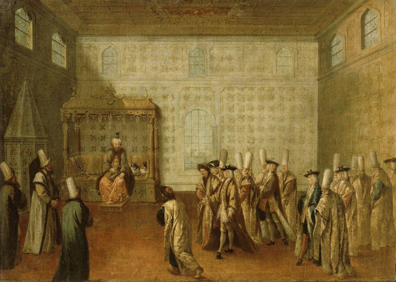 Reception of the French ambassadors by Jean Baptiste Vanmour — Oil Painting Reproduction