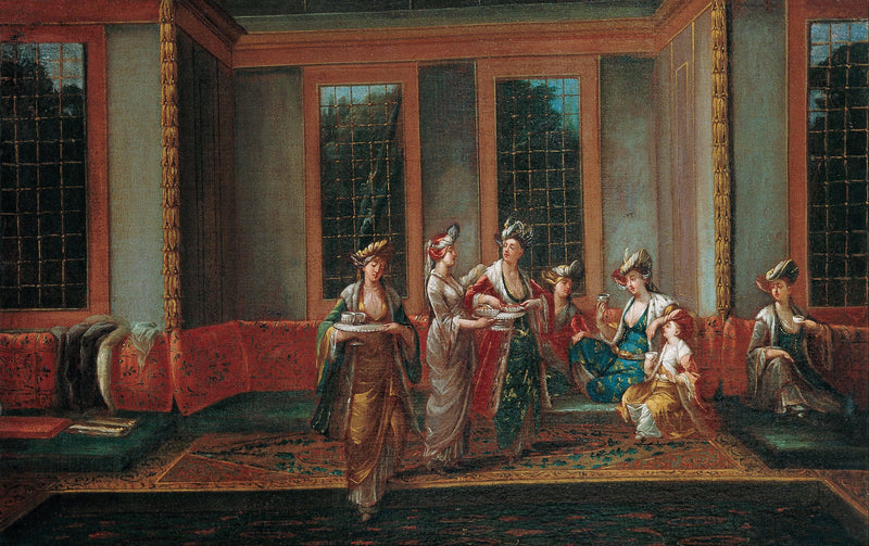 Women Drinking Coffee by Jean Baptiste Vanmour — Oil Painting Reproduction