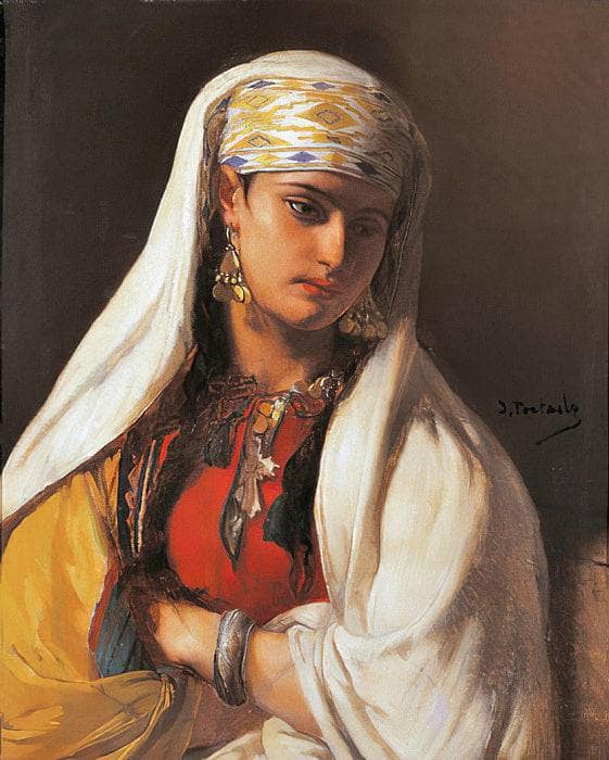 Young oriental woman by Jean-François Portaels — Oil Painting Reproduction