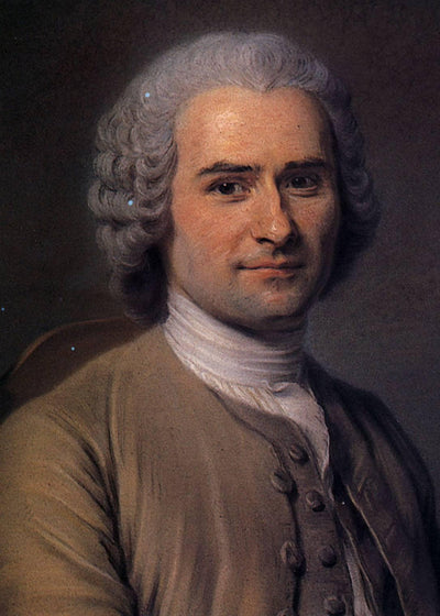 Jean-Jacques Rousseau in living room