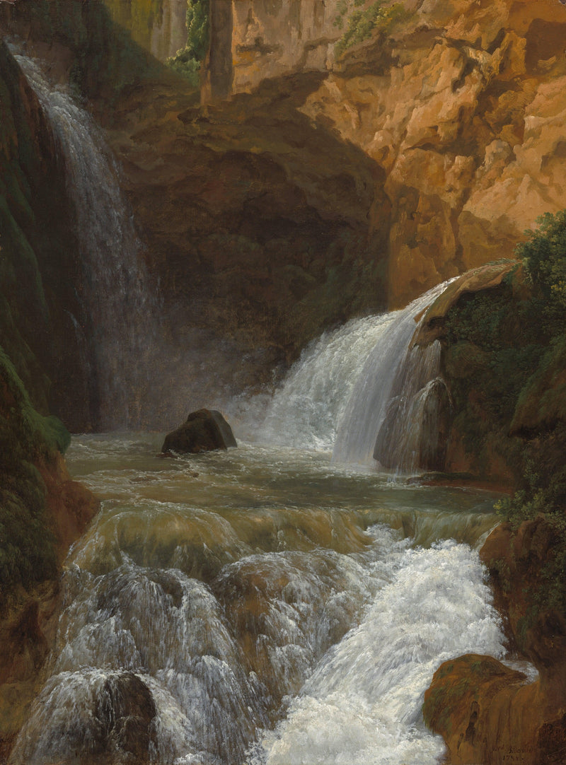 View of the Waterfalls at Tivoli by Jean-Joseph-Xavier Bidauld — Oil Painting Reproduction