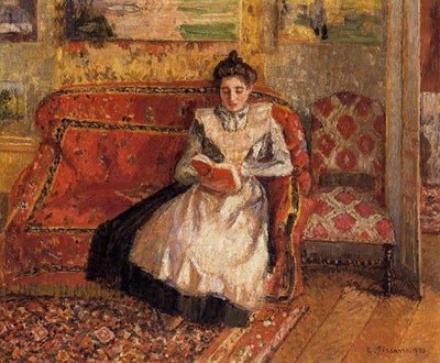 Jeanne Reading in bedroom