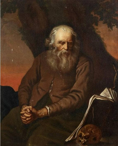 Jeremiah lamenting the Destruction of Jerusalem in study