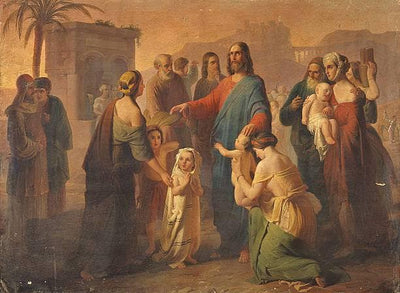Jesus Blessing the Children in hallway