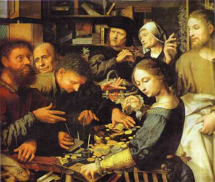 Jesus Summons Matthew to Leave the Tax Office by Jan van Hemessen — Oil Painting Reproduction