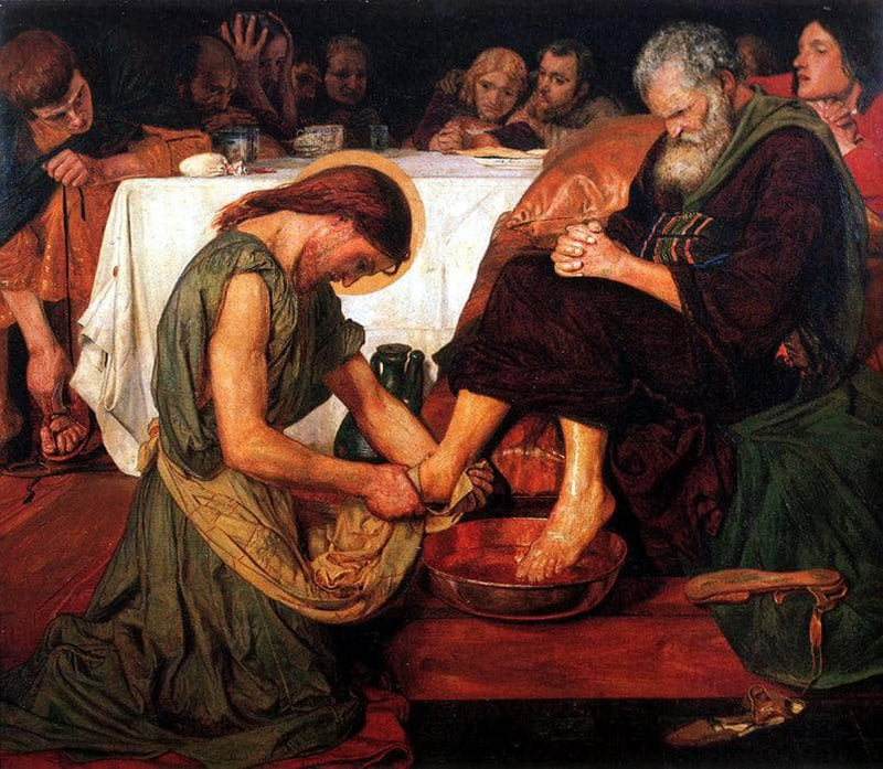 Jesus Washing Peter's Feet by Ford Madox Brown — Oil Painting Reproduction
