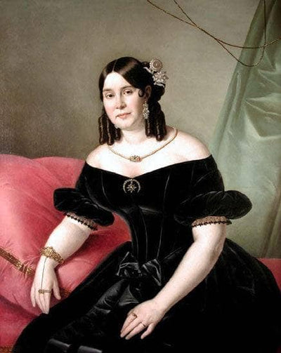 Portrait of Amalia Tonello Cappelletti in hallway