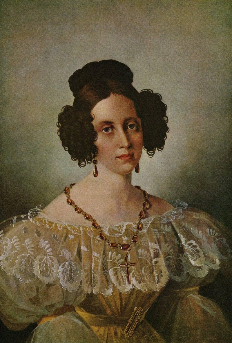 Portrait of Carolina Toppo by Giuseppe Tominz — Oil Painting Reproduction