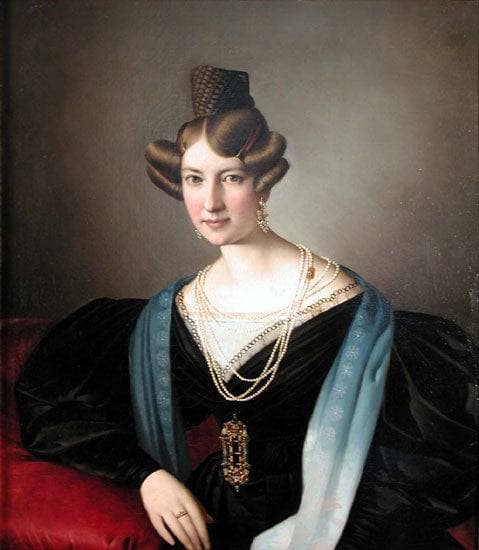 Portrait of Clarissa Wessely Fesch by Giuseppe Tominz — Oil Painting Reproduction