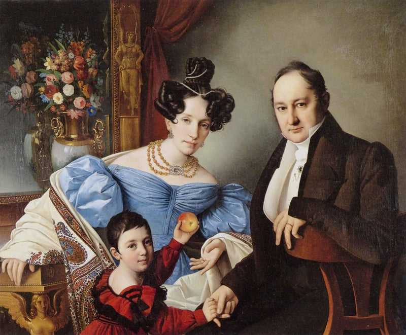 The Brucker family by Giuseppe Tominz — Oil Painting Reproduction