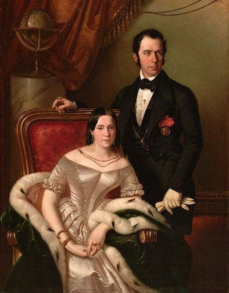 Piergiacomo and Maria Leva by Giuseppe Tominz — Oil Painting Reproduction