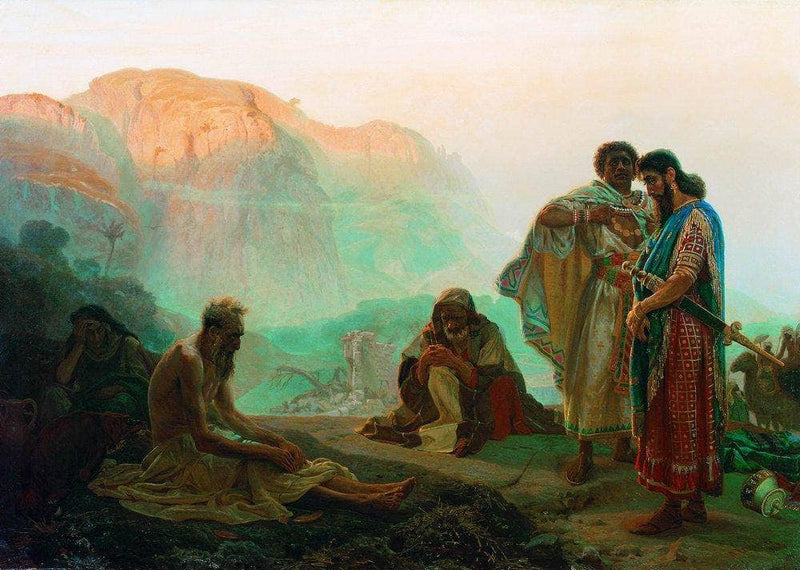 Job and His Friends by Ilya Repin — Oil Painting Reproduction