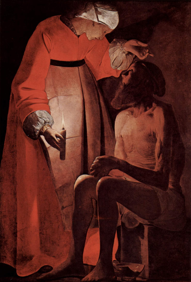 Job Mocked by His Wife by Georges de la Tour — Oil Painting Reproduction