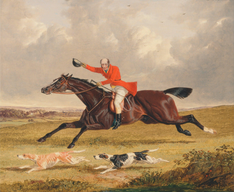 Foxhunting- Encouraging Hounds by John Frederick Herring Sr. — Oil Painting Reproduction