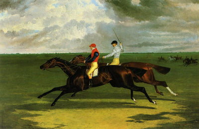 Priam' Beating Lord Exeter's 'Augustus' at Newmarket in modern living room