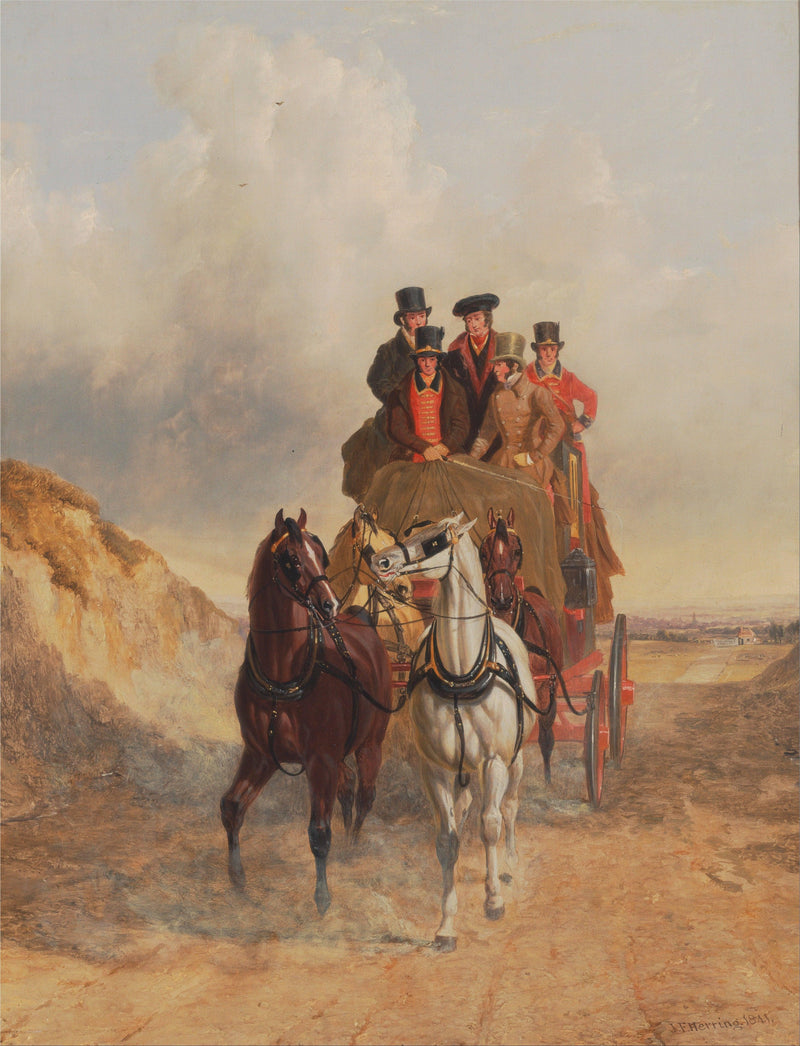 The Royal Mail Coach on the Road by John Frederick Herring Sr. — Oil Painting Reproduction