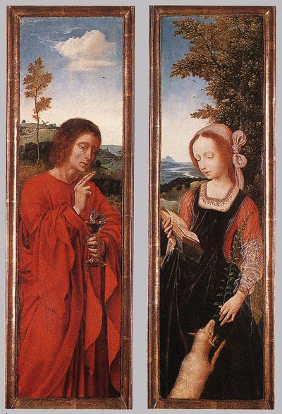 John the Baptist and St Agnes in study