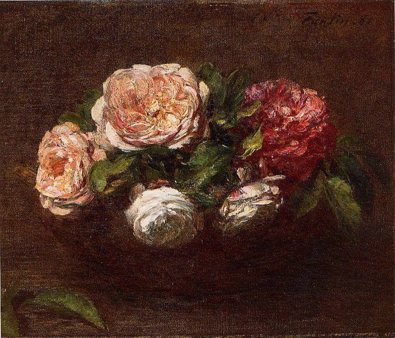 Jonquils and Nasturtiums by Henri Fantin-Latour — Oil Painting Reproduction