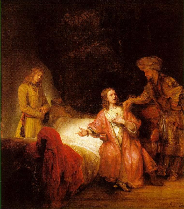 Joseph Accused by Potiphar's Wife by Rembrandt — Oil Painting Reproduction