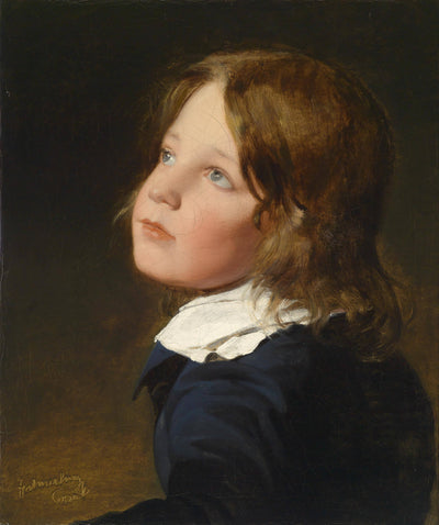 Joseph Amerling as a boy in dining room
