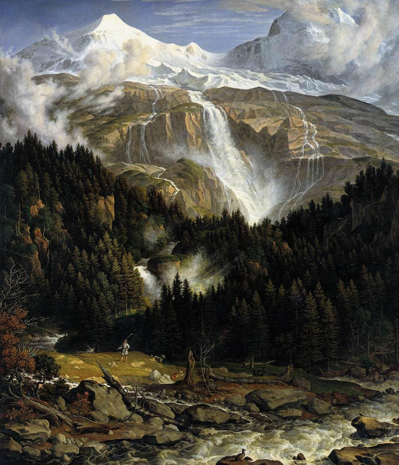 The Schmadribach Falls by Joseph Anton Koch — Oil Painting Reproduction