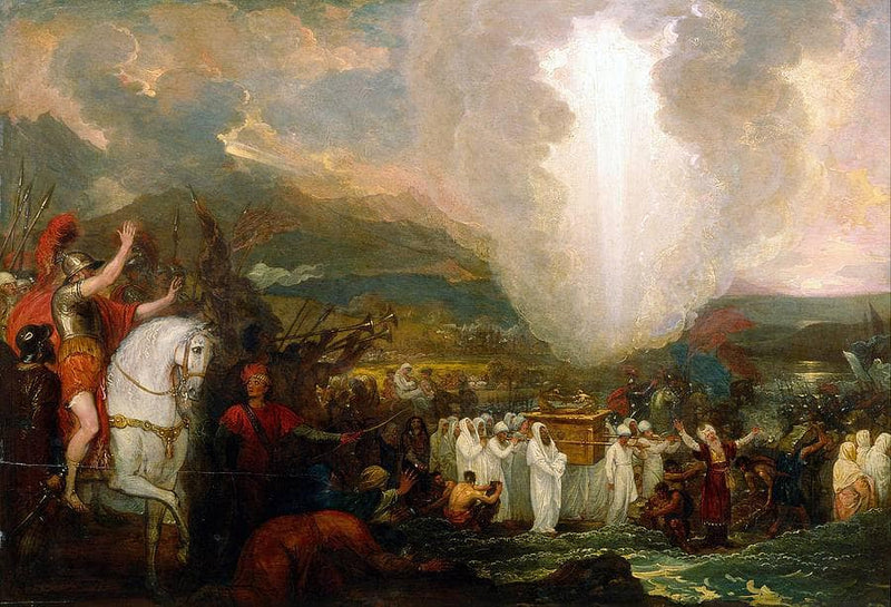 Joshua passing the River Jordan with the Ark of the Covenant by Benjamin West — Oil Painting Reproduction