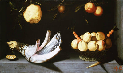Juan Van Der Hamen, Cardo Y Cesta De Manzanas in hallway