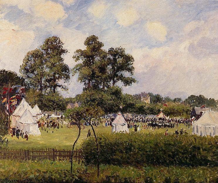 Jubilie Celebration at Bedford Park, London by Camille Pissarro — Oil Painting Reproduction