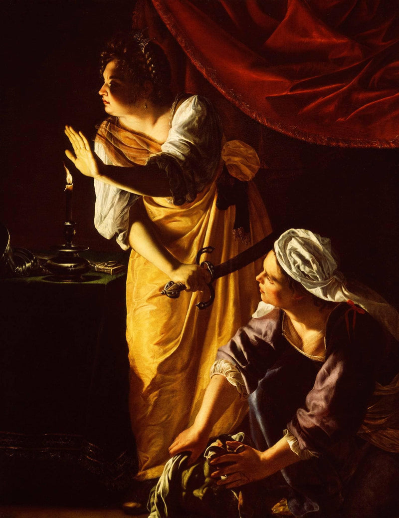 Judith and Her Maidservant with the Head of Holofernes by Artemisia Gentileschi — Oil Painting Reproduction