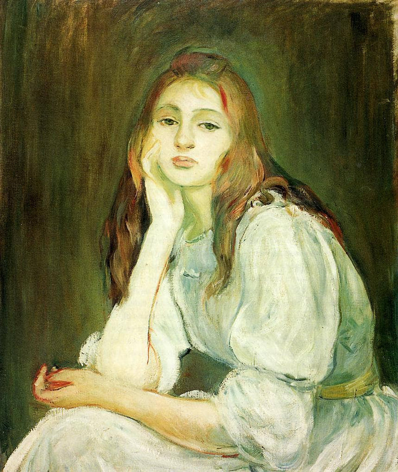 Julie Daydreaming by Berthe Morisot — Oil Painting Reproduction