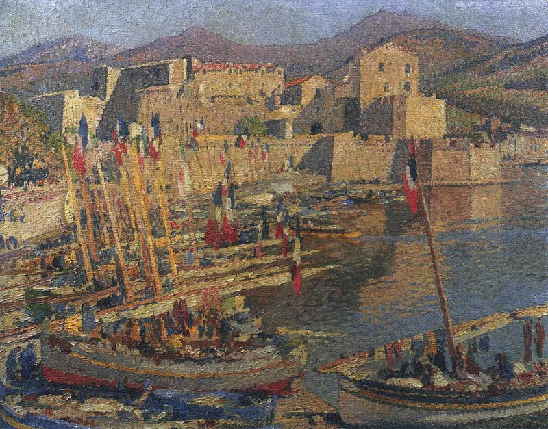 July 14 in Collioure by Henri Martin — Oil Painting Reproduction